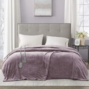 Beautyrest Heated Plush Elect Electric Blanket with 20 Heat Level Setting Controllers Equip with Secure Comfort Technology and 10 Hours Auto Shut Off, King: 90x100, Lavender, BR54-0657