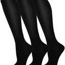 FuelMeFoot 3 Pack Copper Compression Socks - Compression Socks Women & Men Circulation - Best for Medical,Running,Athletic, L/XL