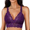 Avidlove Lace Bralettes for Women Wireless Unpadded Bras Racerback Camisole Tops Basic Cami Sexy Strappy Everyday Lingerie M