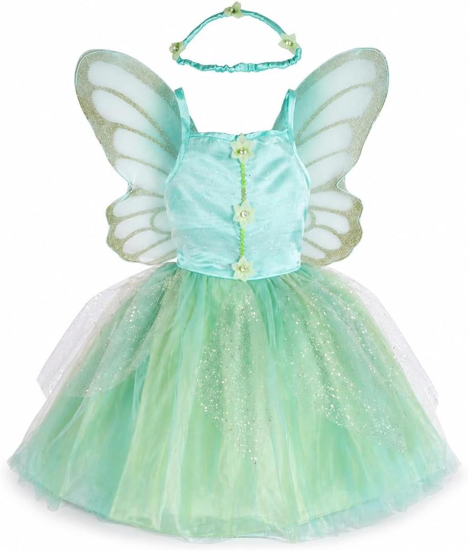 Petitebella Fairy Costume Dress (2-4 Years, Mint Green)