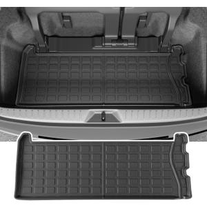 Powoq 7&8 Seats Cargo Mat Trunk Mat Compatible with 2021-2026 Toyota Sienna Cargo Liner TPE All Weather Protection, Easy Clean Replacement for 2021-2026 Toyota Sienna Accessories (Trunk Mat)