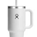 Hydro Flask 32 Oz Travel Tumbler with Handle, Lid and Straw - Insulated Stainless Steel in White