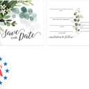 Canopy Street Save The Date Greenery Floral Postcards / 50 Beautiful Mailing Postcards / 6" x 4" Botanical Wedding Fill In Note Cards