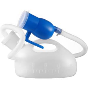 Men Urinal Bottle Portable Toilet Male Pee Bottle Reusable Urine Bottle Collector Bed Pan with 71" Long Tube and Lids for Hospital Camping Elderly Bedridden Person (2L)