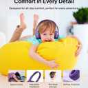 Belkin SoundForm Mini - Wireless Bluetooth Kids Headphones, 30H Battery, 85dB Safe Volume Limit, Built-in Microphone - Toddler On-Ear Earphones for iPhone, iPad - Ideal for School - Purple w/Case