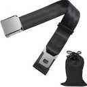 Coolrunner Air Travel Seat Belt Extender Strap for Comfort, Adjustable 732" Seat Belt Extension for Flights Fits Most(not Southwest), Black (Not for Automotive Use)