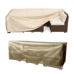 Patio Sofa Cover Waterproof 82 Inch, Heavy Duty 420D Oxford Outdoor 3-Seater Couch Cover, Windproof UV Resistant All Weather Protection Patio Furniture Cover, Durable Outdoor Sofa Protector Beige