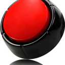 Recordable Talking Button 30 Seconds Record Button Easy Button Answer Buzzers Custom Sound Button for Communication Study Office Home Game Gift(Batteries Included)