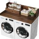 Washer Dryer Countertop with Drawer - Laundry Room Organization, 54"W x 27.6"D x 12"H