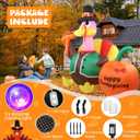 Thanksgiving Inflatable Turkey Outdoor Decorations 6FT with Colorful Tail Blow up Turkey Inflatables Built-in LED Lights Yard Lawn Decor Display Autumn Indoor Holiday Decoration