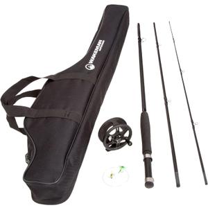 akeman Charter Series Fly Fishing Rod and Reel Combo, 8ft, Black