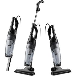 Avvnee Corded Stick Vacuum Cleaner, 15000Pa Powerful Suction, Lightweight 3 lbs for Pet Hair & Hard Floors, Long 16.7ft Cord, 1L Dust Cup & Crevice Tool Included, Black