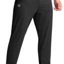 G Gradual Men's Inseam Tall Sweatpants with Zipper Pockets Stretch Long Joggers Athletic Workout Pants Men(Black, 36-XL)