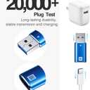 7 x [10Gbps] USB C Female to USB Male Adapter, USB 3.1 A to USB C Adapter SuperSpeed Data Sync for iPhone 17 Air, iPhone 17 Pro Max, iPhone 16 15 Pro Max, Type-C Earphone, Laptop, Charger, Quest Link-Blue