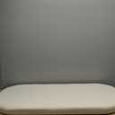 B FSOBEIIALEO Ottoman with Storage for Living Room, Sherpa Folding Storage Ottoman Foot Rest, 43.3 Inches Collapsible Bedroom Bench White