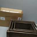 Large Vintage Brown Wooden Crates For Storage,Nesting Handmade Solid Wood Vintage Black Wood Storage Boxes.Storage Crates For Organizing.
