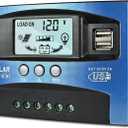 100A MPPT Solar Charge Controller, 12V/ 24V Solar Panel Battery Intelligent Regulator with Dual USB Port, LCD Display and Timer Setting ON/Off Hours