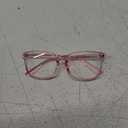 COASION Clear Glasses for Women Men Square Frame Fake Non-prescription Eyeglasses (A5* Clear Pink)