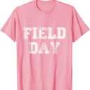 School Field Day Jersey T-Shirt, Large, Pink
