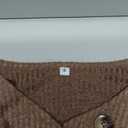 Beach Vacation Clothes for Women Long Sleeve Sweaters V-Neck Button Down T-Shirts Fall Clothing Brown Small