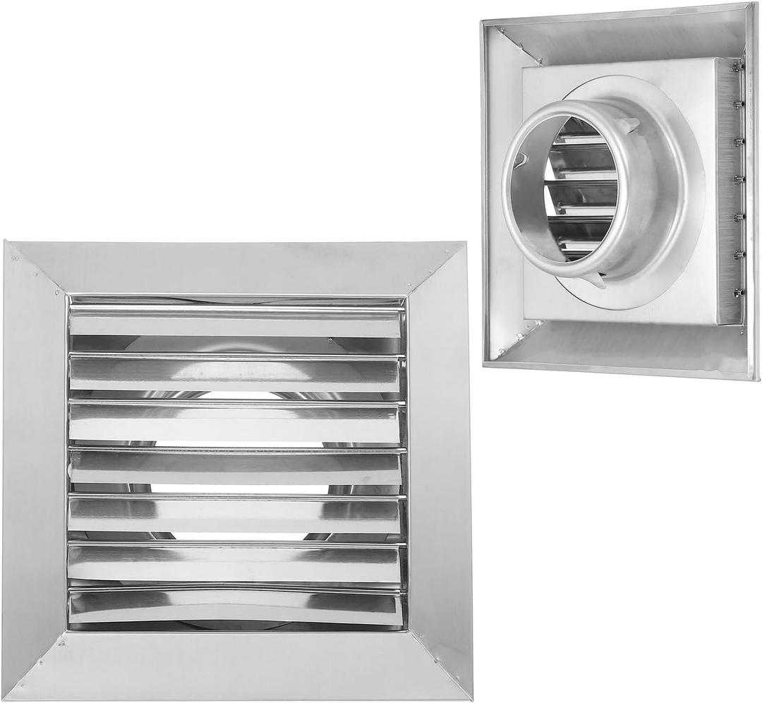 PATIKIL 3 Inch Dryer Vent Cover, Stainless Steel Exterior Wall Outlet Vent Grille, Louvered with Moving Flap, for HVAC Kitchen Bathroom Ventilation