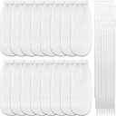 64-Piece Lint Trap and Cable Ties Set for Washing Machine, Includes 16 Nylon Mesh Lint Traps and 48 Cable Ties, Easy and Effective Lint Filtration (White)