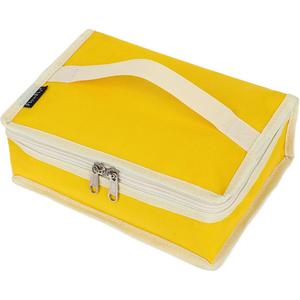 FlowFly Small Insulated Lunch box Portable Soft Bag Mini Cooler Thermal Meal Tote Kit with Handle for Work & School, Bright Yellow