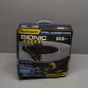 Bionic Steel PRO 100 Ft Garden Hose with Nozzle, Premium 304 Stainless Steel Metal Water Hose 100Ft Flexible Hose, Rust Proof, Lightweight, Heavy Duty, Crush Resistant Fittings, 500 PSI, 2025 Model