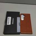 SHIELDON Case for Galaxy S26 6.3" 5G 2026, Genuine Leather Flip Wallet Book Design Magnetic RFID Blocking Credit Card Holder Kickstand Shockproof Cover Compatible with Galaxy S26 - Retro Brown