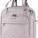 VANKEAN Carry On Underseat 16-inch Multi-functional Underseater Lightweight Overnight Suitcase with Wheels, Roller Case for Women Travel Business, Light Dusty Pink