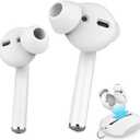 AhaStyle 3 Pairs AirPods Ear Tips Silicone Earbuds Cover [Not Fit in The Charging Case] Compatible with Apple AirPods (3 Pairs Small, White)