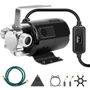 VIVOSUN 115V Water Transfer Pump, 1/10HP 330 GPH Portable Electric Utility Pump with ON/OFF Switch and Water Hose Kit, Ideal for Removing Water from Gardens, Hot Tubs, Pools, Ponds, and More