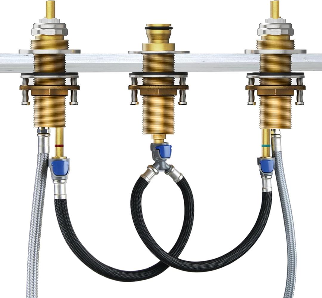 Upgrade R2707 Replacement for Faucet Roman Tub Rough-In Valve, compatible with Delta 2-Handle Roman Tub Bath Faucets, Brass