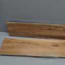 Floating Shelves Set of 2, Solid Elm Wood Wall Shelves 32 Inch - Invisible Bracket Mount for Living Room, Bedroom, Kitchen, Bathroom - Natural