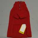 Small/Medium Dog Sweater, Warm Dog Winter Coat w/Sleeves, Comfortable High Neck Premium Dog Clothes for Labrador-Best for Holidays, Daily Walks S Red