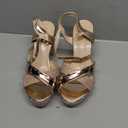 Womens Sparkly Platform Dress Sandals for Women Chunky Block Heel 3.8 Inch High Heels Open Toe with Strap for Women Comfortable Sexy Dressy Prom Wedding Party Evening Shoes (Rose Gold) 8