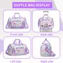 Small Duffle Bag for Kids Duffle Bag Girls Small Travel Bags Butterfly Toddler Overnight Bags with Shoe Compartment,Carry On Weekender for Preschool Daycare Sports,Christmas Birthday Gift for Kids