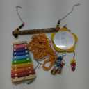 Longer Chain Chicken Toys for Coop Accessories Set of 7, Chicken Swing Ladder Perch roosts, Chicken Xylophone Mirror with Bells Vegetable Fruits Hanging Chicken Feeder for hens Bird Parrot