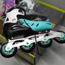 MammyGol Adults Adjustable Inline Skates, Safe and Durable Roller Skates with Giant Wheels, High Performance Professional Skates for Men Women Youth (XX-Large - Adult (9-11.5 Men/10-12.5 Women), Teal)