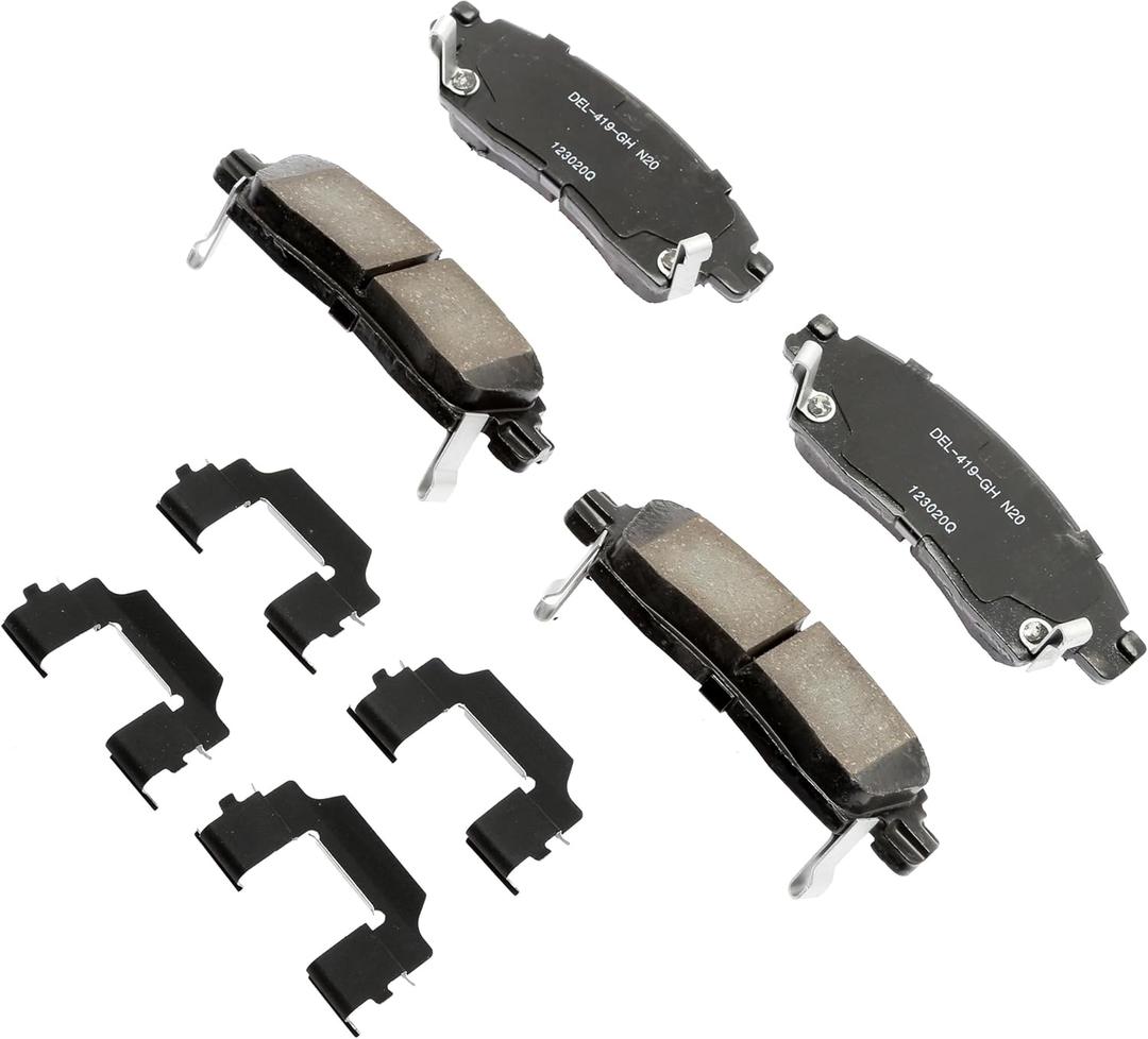 ACDelco Gold 17D883CHF1 (19428029) Ceramic Rear Disc Brake Pad Kit with Clips