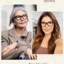 Madison Avenue Retro Blue Light Blocking Reading Glasses for Women Spring Hinge with Case, Elegant Computer Readers Glasses