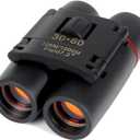 30x60 Portable Mini Binoculars, Wide View Angle Folding Binoculars Telescope with Low Light Night Vision for Outdoor Bird Watching Camping Hiking Traveling