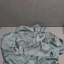 Women Elegant Satin Button Down Short Sleeve Maxi Shirt Dress with Belt, S