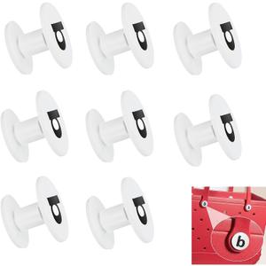8pcs Bogg Bag Replacement Buttons,Tote Bag Straps Standard and Original Oversized XL Rubber Pool Bag Repair Rivet for Women (Buttons) (White)