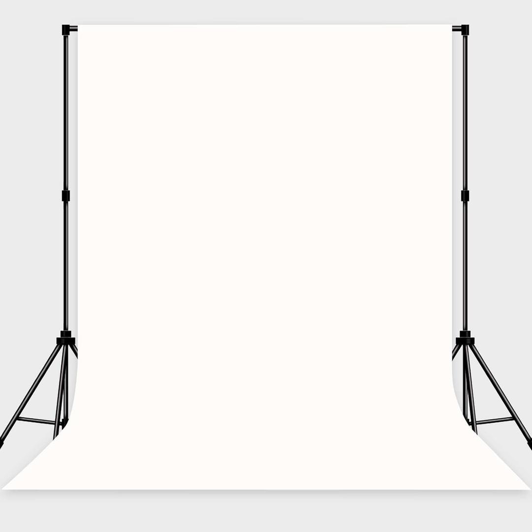 Photo Backdrop White Background Fabric Professional Photography 5x7ft Seamless Design Eliminates Wrinkles Professional Portrait Short Video Minimalist Theme Decoration