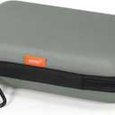 Gray-Green Hard Shell Carrying Case for External Hard Drive, Hard Disk, Power Bank, Charger, Cable, Cell Phone, Electronic Accessories - Larger Capacity Storage Pouch Shockproof Travel Case Bag