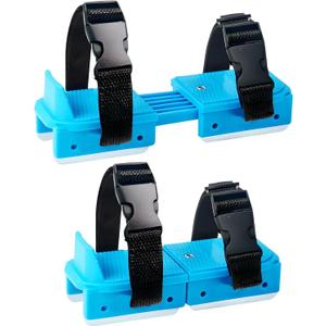 Toddler Ice Skates, Adjustable Kids Double Runner Ice Skates with Hook and Loop Fastener Straps, Double Blade Ice Skates for Winter Toddler Training Shoes Beginner