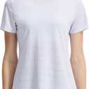 EZRUN Women's Swim Shirt UPF 50+ Rash Guard Quick Dry Short Sleeve Workout T-Shirts Summer Bathing Suit Top
