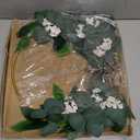 CMINAUS 15'' Eucalyptus Wreath for Front Door Artificial Greenery Outdoor Wreath with White Berry Spring Summer Wreaths for Farmhouse Front Porch Window Porch Hanging Wall Party Wedding Decor