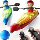 SYMA RC Boats 2 Pack for Kids 8-12, Remote Control Kayaks with 3 Magnetic Balls, 40 Mins Playtime (1 Battery), LED Lights, Perfect Water Toys for Pool, Water Table and Bathtub